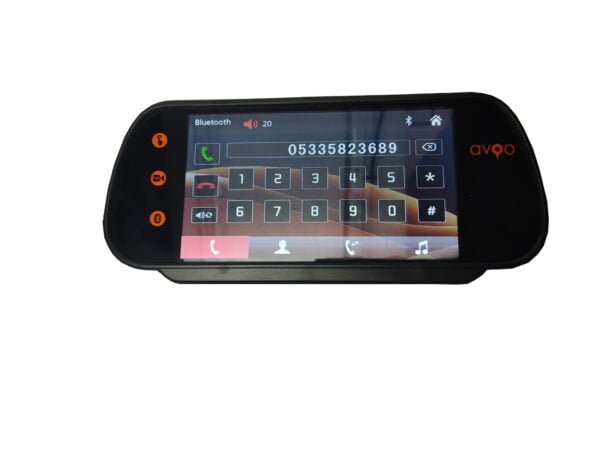 Ayna Kamera 7 İnch Bluetooht USB - Görsel 6