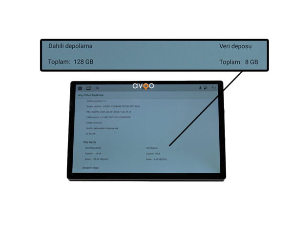 Universal Android 13.1 inch 8+128 GB Multimedya Tablet - Görsel 7